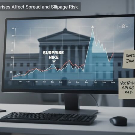 How Central Bank Surprises Affect Spread and Slippage Risk